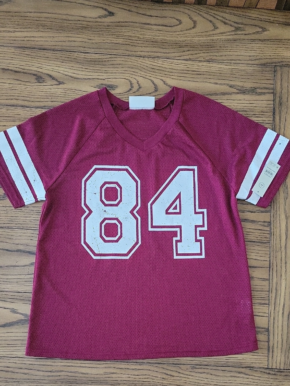 Kids' No Boundaries Burgundy Graphic Mesh Sports Football Tee Sz M (8-10)